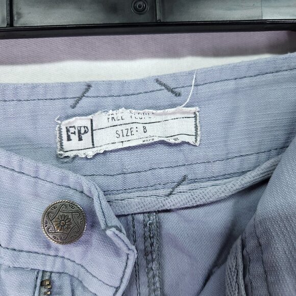 Free People Chino Shorts Womens Size 8 Cotton Gray Raw Fray Hem - Picture 7 of 12